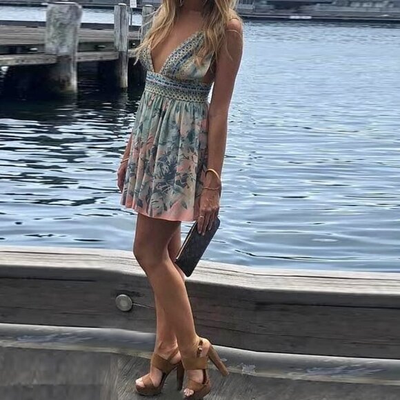 Camilla Garden of Dreams V Plunge Dress Size Small b67 - Picture 7 of 17